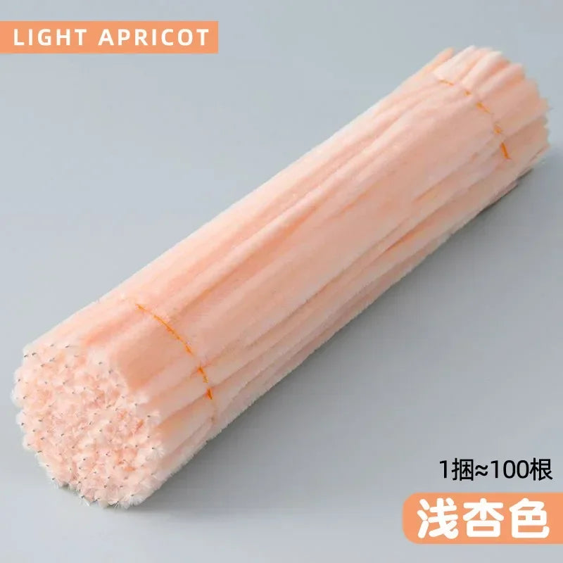 50/100-Piece Chenille Stem Set – 22 Colors, 6mm x 12in  Bullet Point Description: