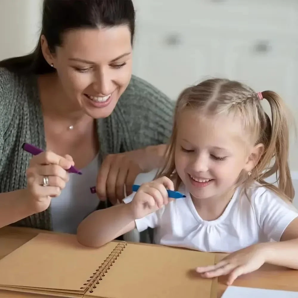 8-Inch DIY Kraft Scrapbook Album – 40 Pages