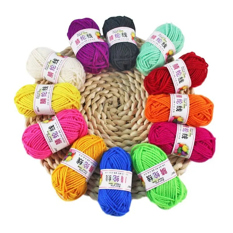 12-Piece Multicolor Yarn Set – Knitting & Crochet Starter Kit