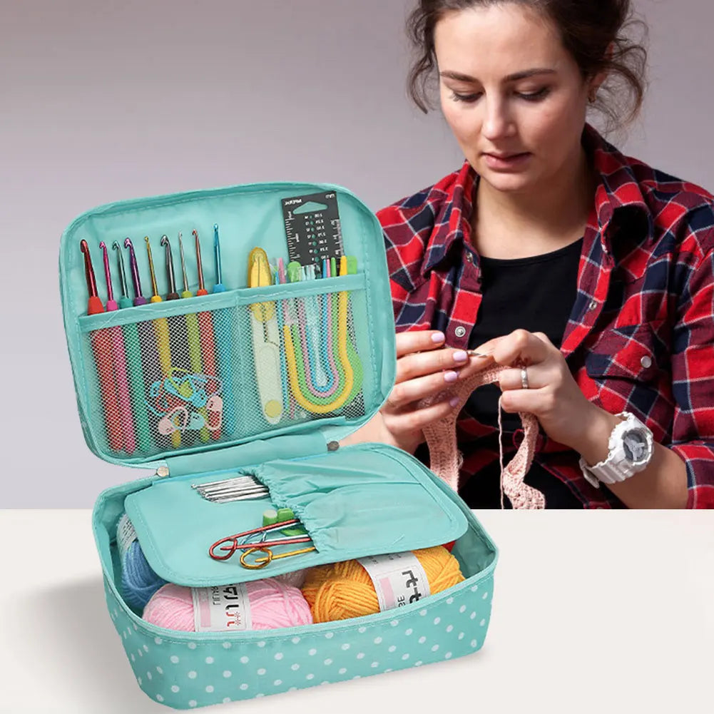 Beginner Crochet Kit with Yarn, Hooks & Accessories