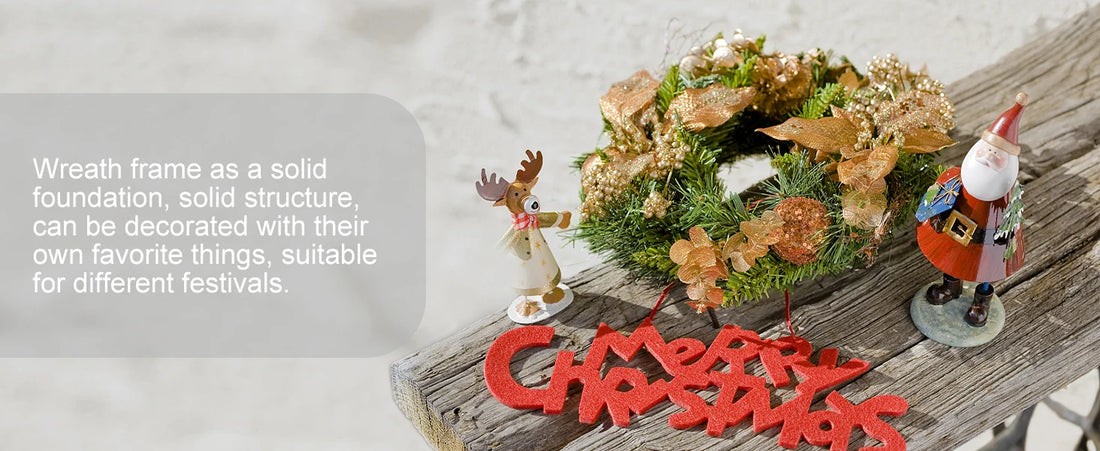 Metal Wreath Frame – 25cm Wire Rings for DIY Holiday Crafts