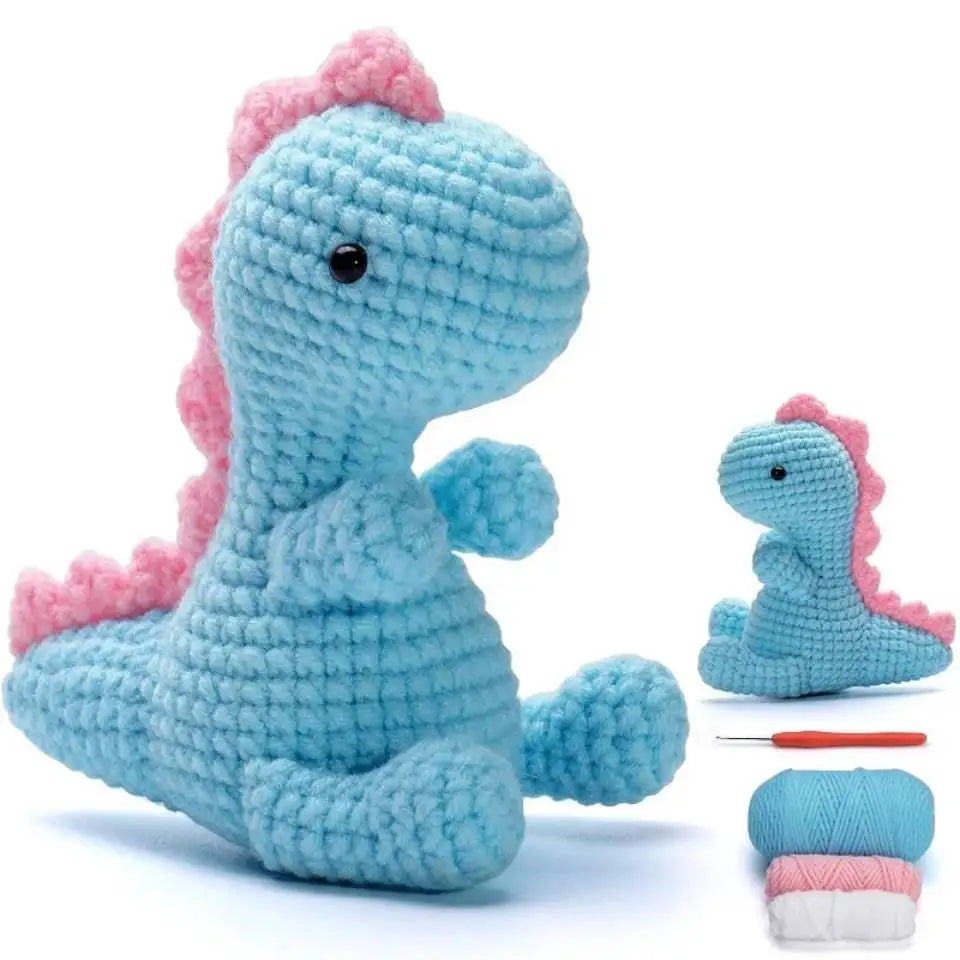 DIY Crochet Dinosaur Doll Kit – Complete Set