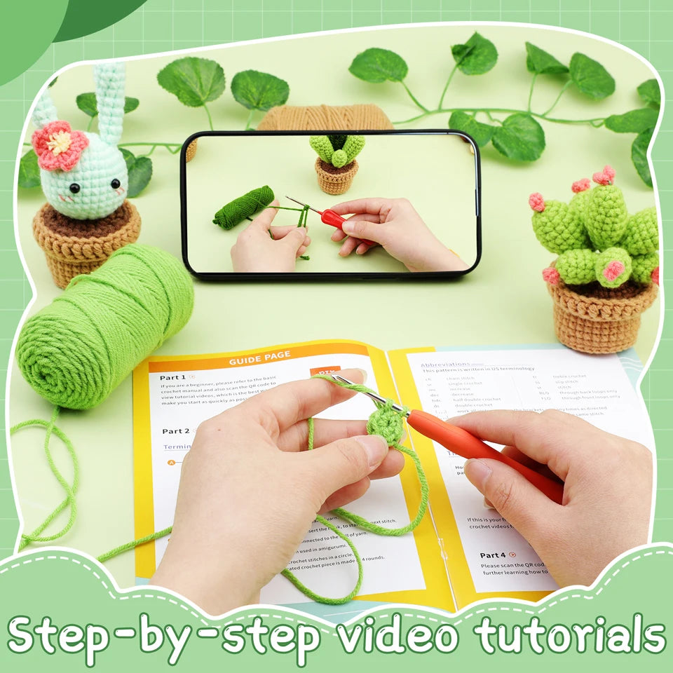 IMZAY Beginner Crochet Kit with Video Tutorial – Complete Set