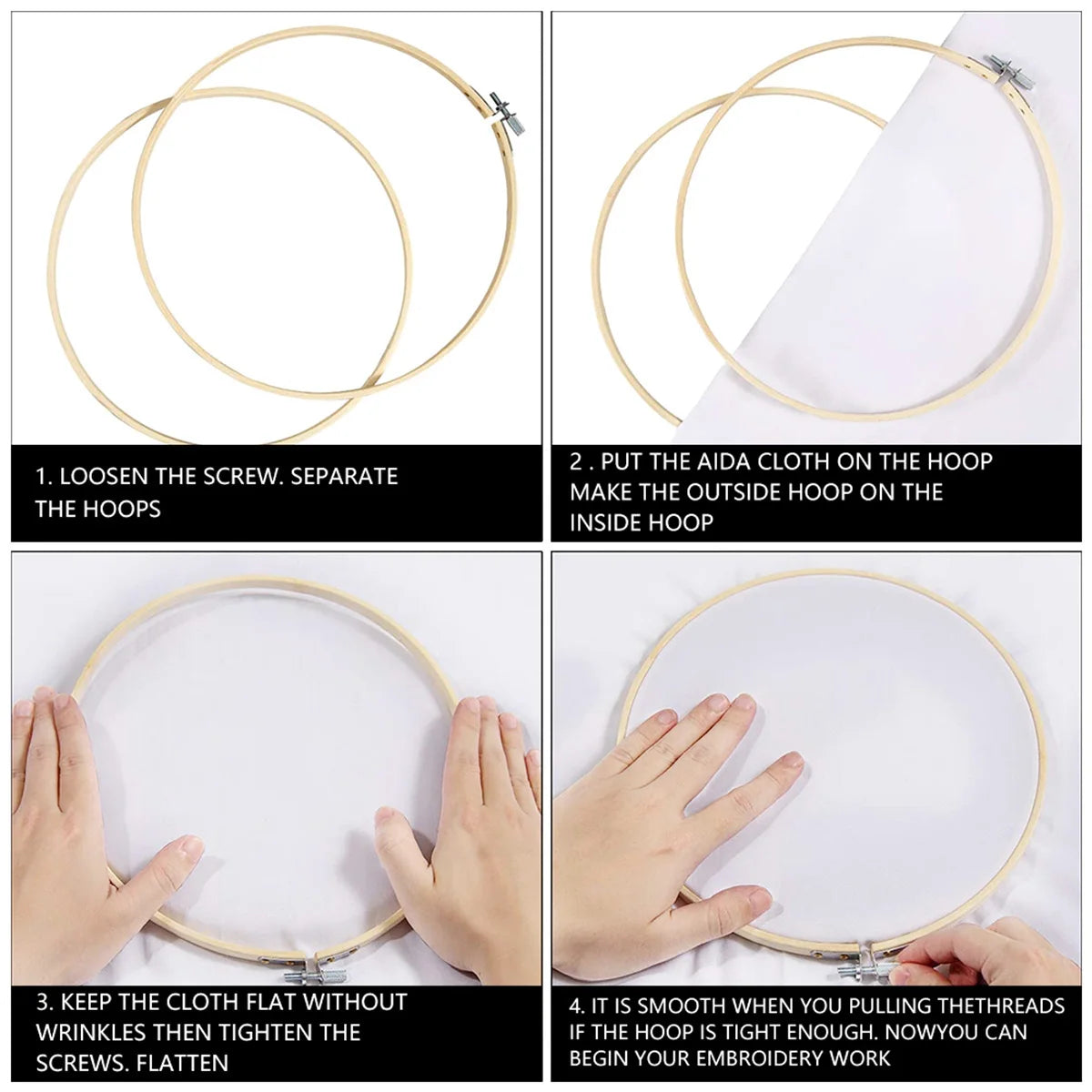 DIY Printed Embroidery Kit with Hoop