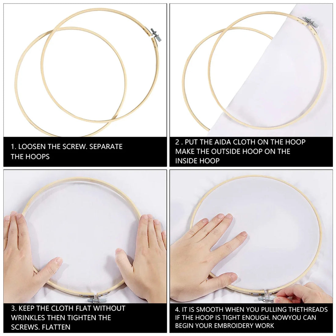 DIY Printed Embroidery Kit with Hoop
