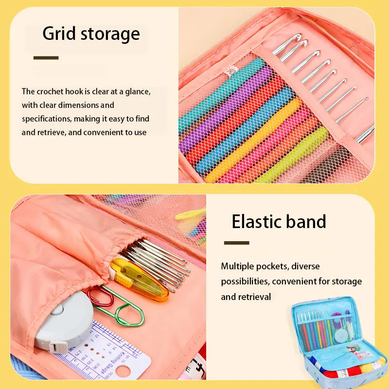 Beginners Crochet Kit – Hooks & Yarn Travel Set