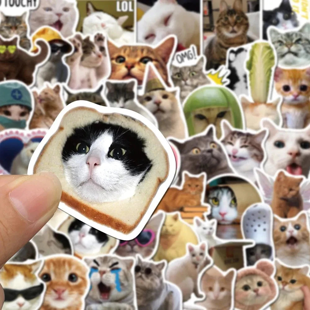 Kawaii Love Cat PVC Stickers – 10/30/50 Pcs
