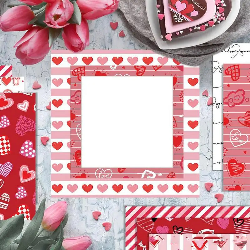 24pcs Valentine’s Day Double-Sided Scrapbook Paper