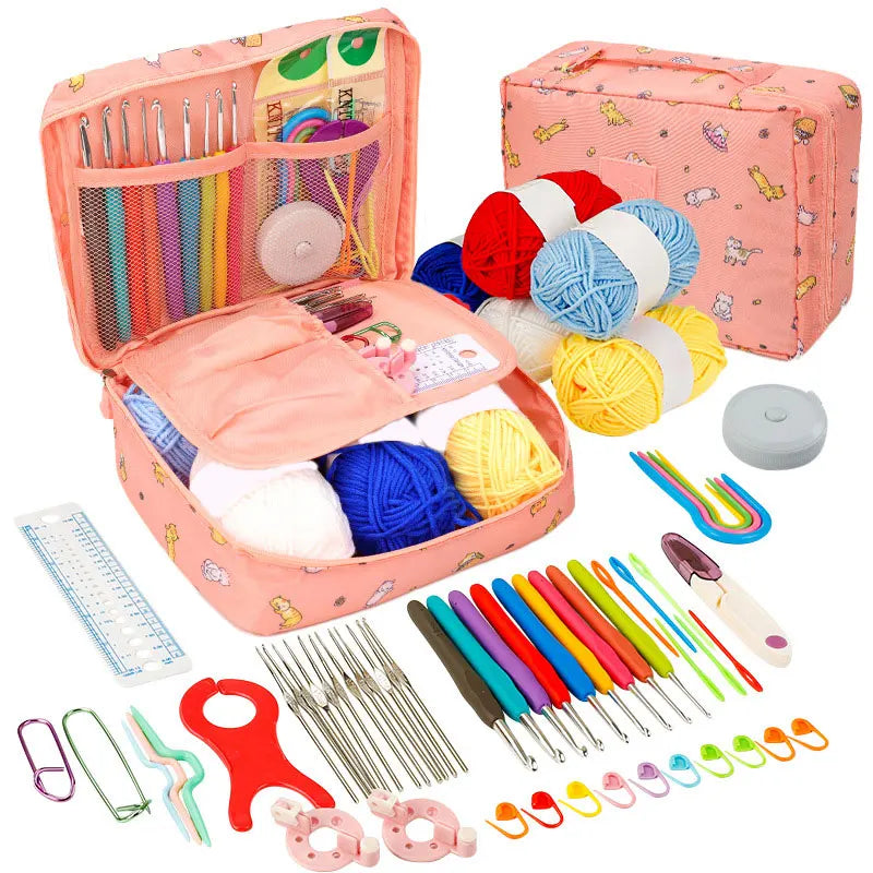 Beginners Crochet Kit – Hooks & Yarn Travel Set