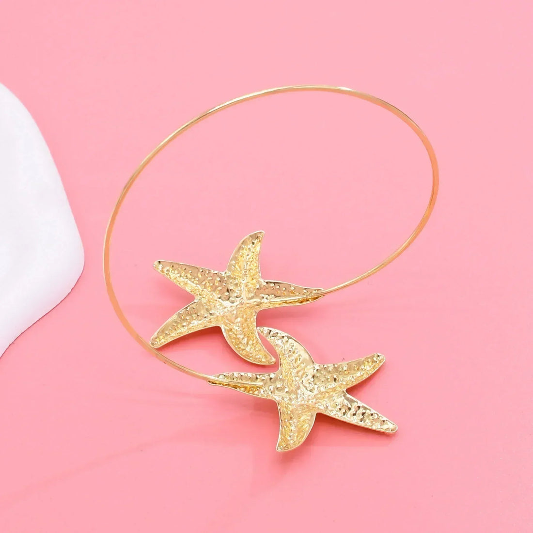 New Fashion Golden Alloy 2 Starfish Arm Bracelet for Women  Summer Beach \Dance Party Cuff Bracelets Jewlery Accessories Gifts