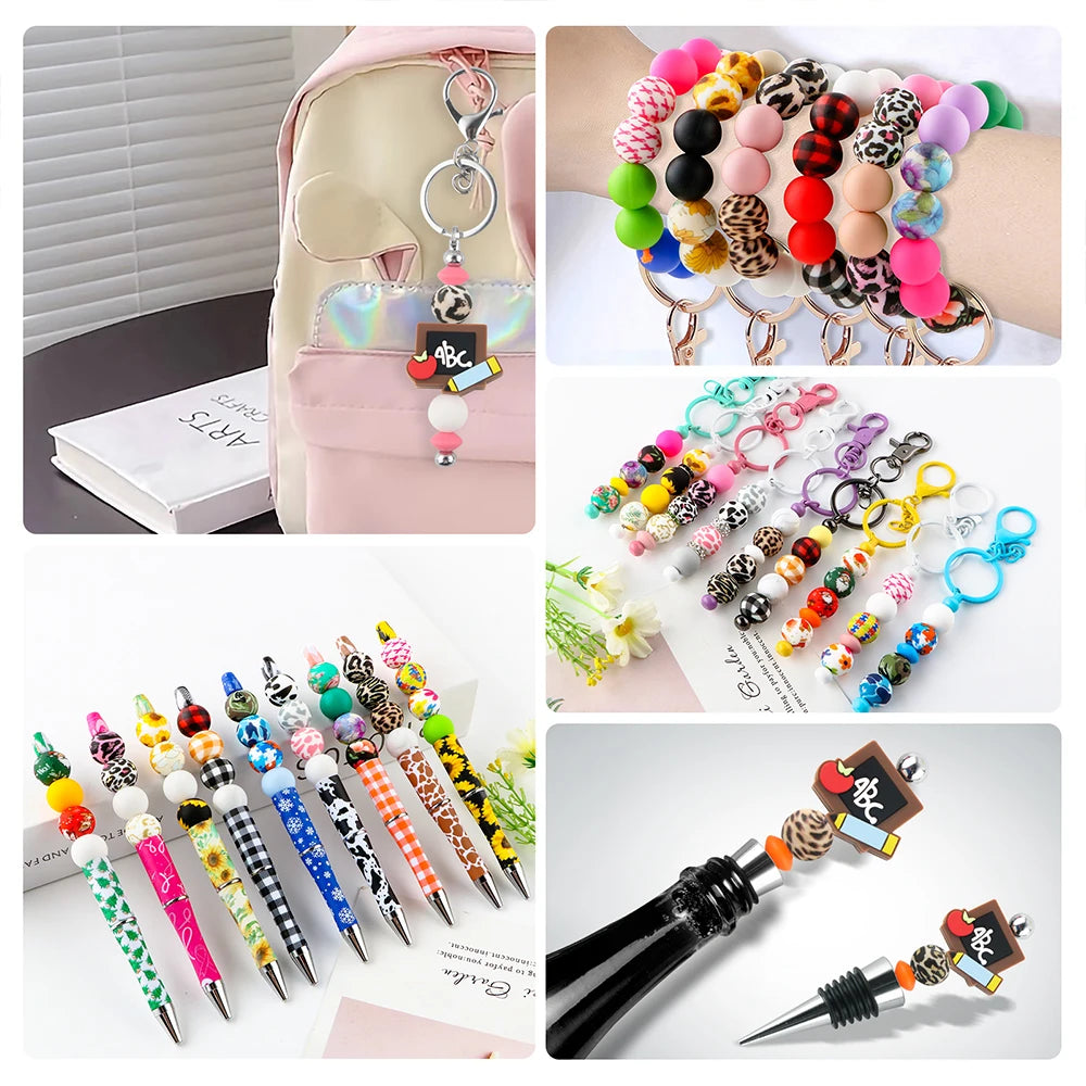 50-Piece Silicone Round Beads – 9mm for DIY Jewelry