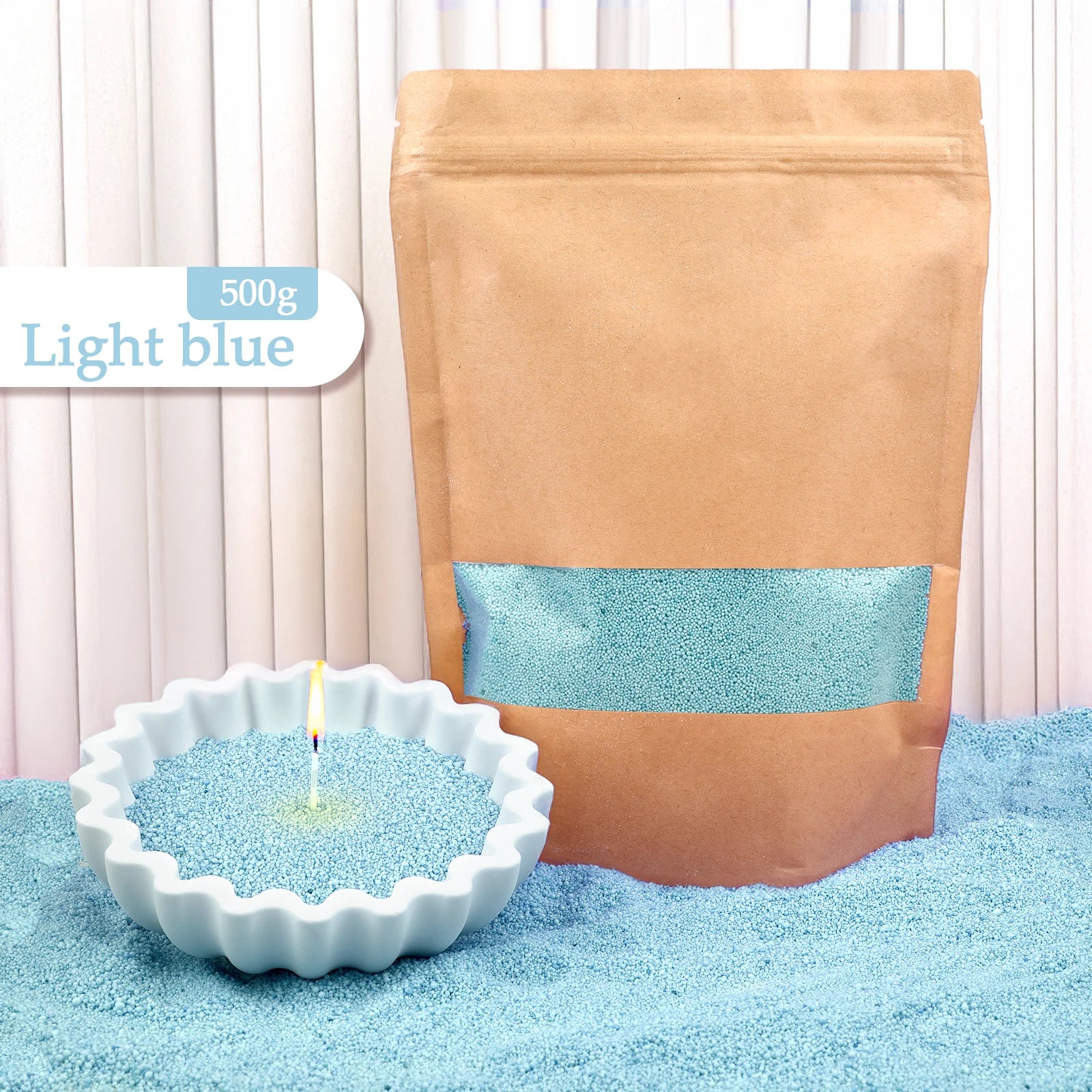 500g-1kg Sand Wax & Ice Flower Wax – DIY Scented Candle & Snowflake Wax Supplies