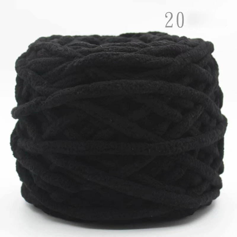 3PCS Chenille Knitting Yarn – 300g Soft Thick Cotton Blend