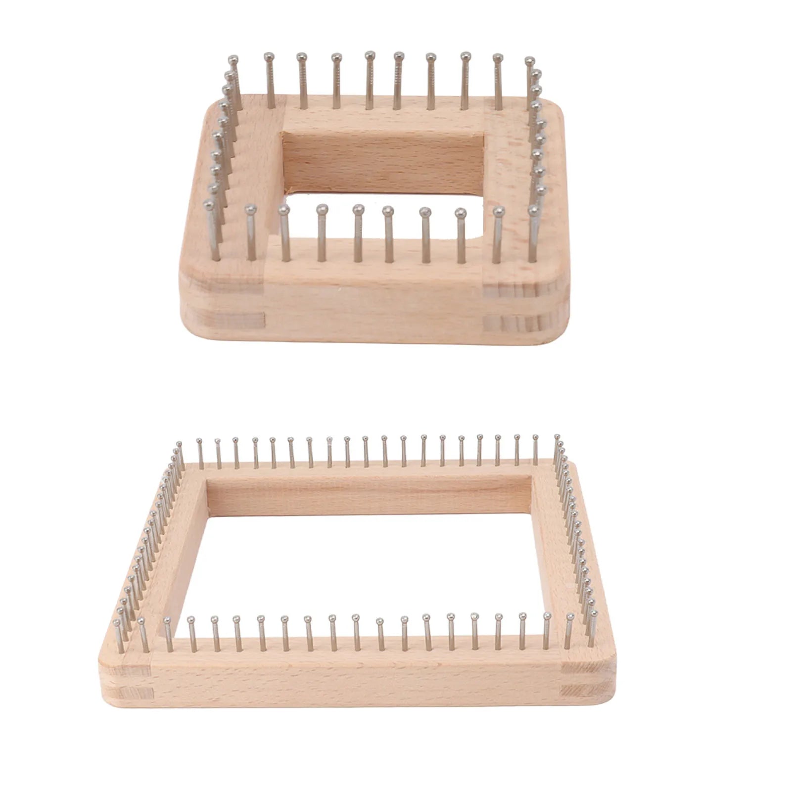 Wooden Square Knitting Tool with Hooks