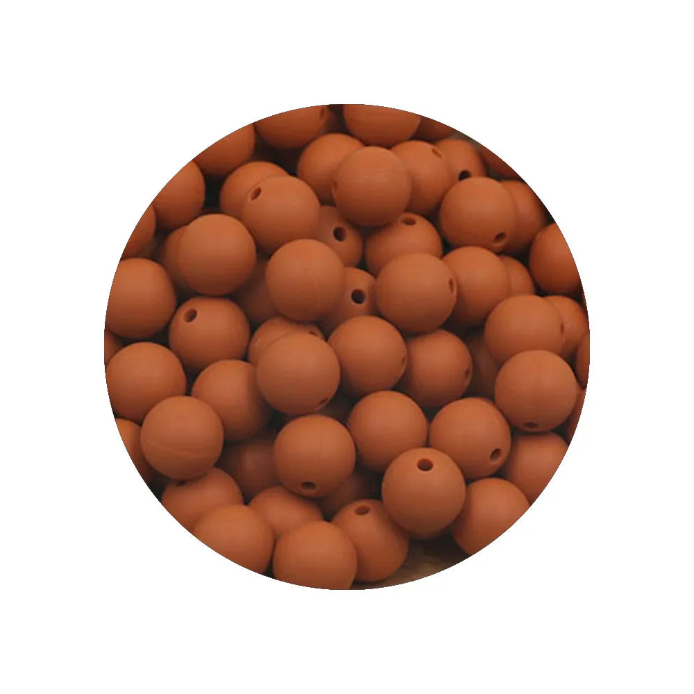 50-Piece Silicone Bead Set – 15mm Round Beads