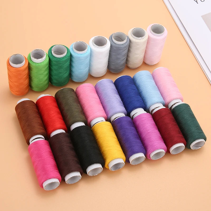 24-Color Polyester Sewing Thread Set – For Machine & Hand Use