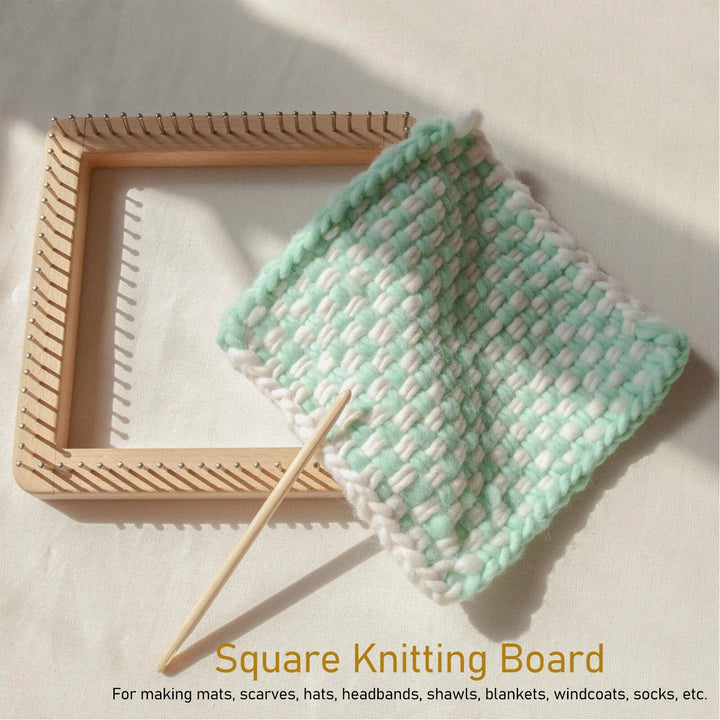 Wooden Knitting Tool with Hooks for Weaving