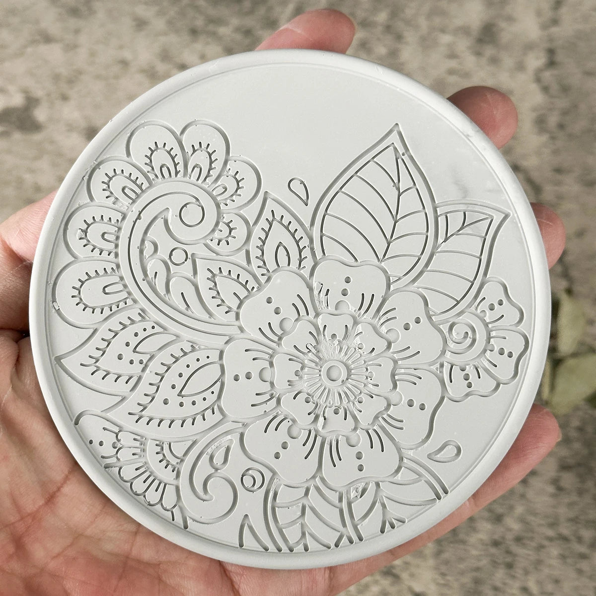 Flower Coaster Silicone Mold – DIY Resin & Concrete Tray