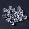 Faceted Acrylic Beads Transparent White Loose Spacer Beads for DIY Bracelet