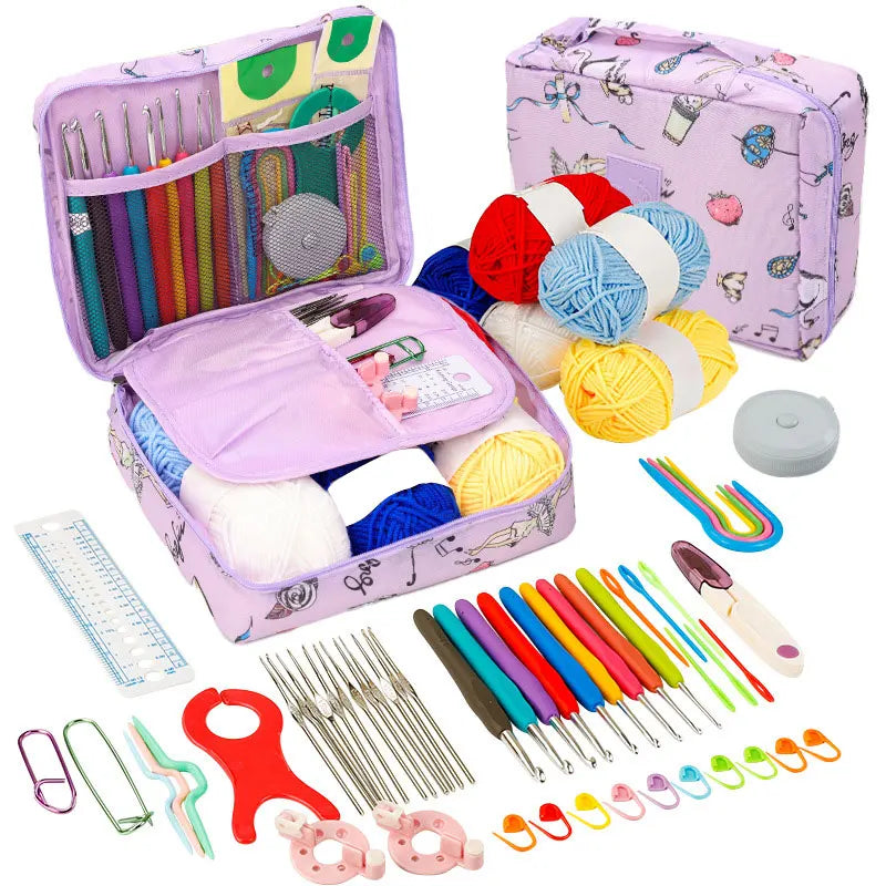 Beginners Crochet Kit – Hooks & Yarn Travel Set