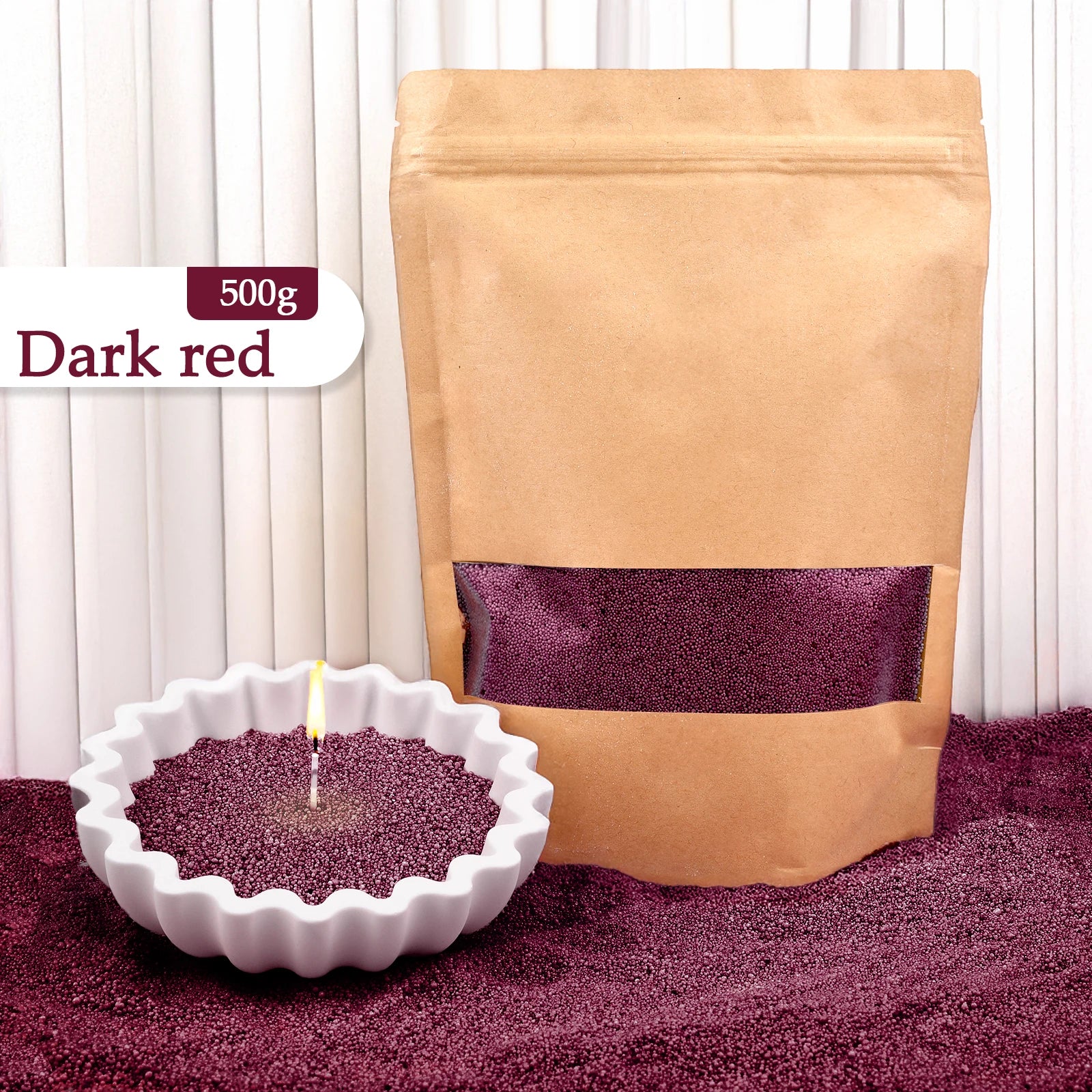 500g-1kg Sand Wax & Ice Flower Wax – DIY Scented Candle & Snowflake Wax Supplies