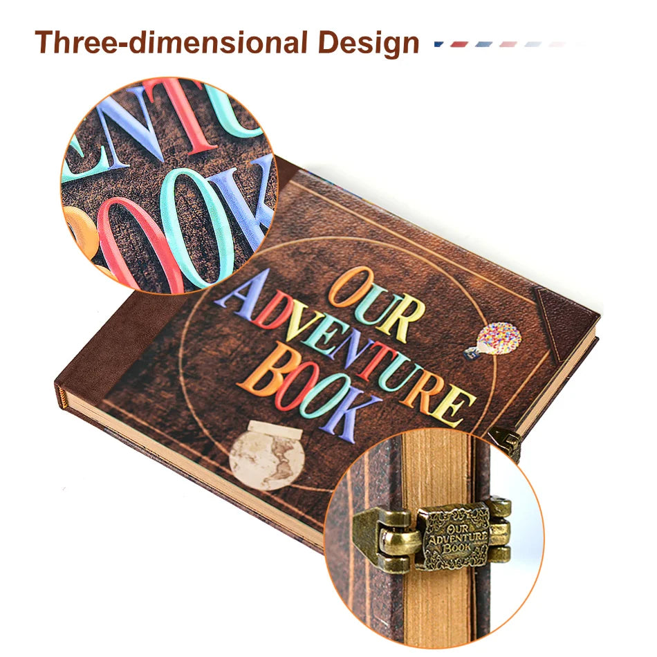 146-Page Retro DIY Scrapbook – "Our Adventure Book"