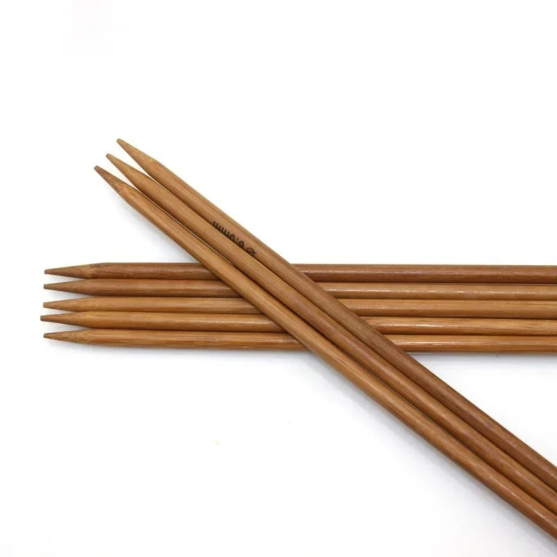 36-Piece Bamboo Knitting Needle Set with Beads