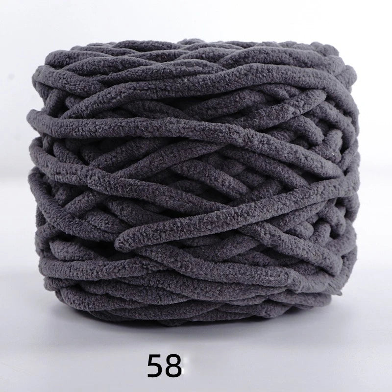 3PCS Chenille Knitting Yarn – 300g Soft Thick Cotton Blend