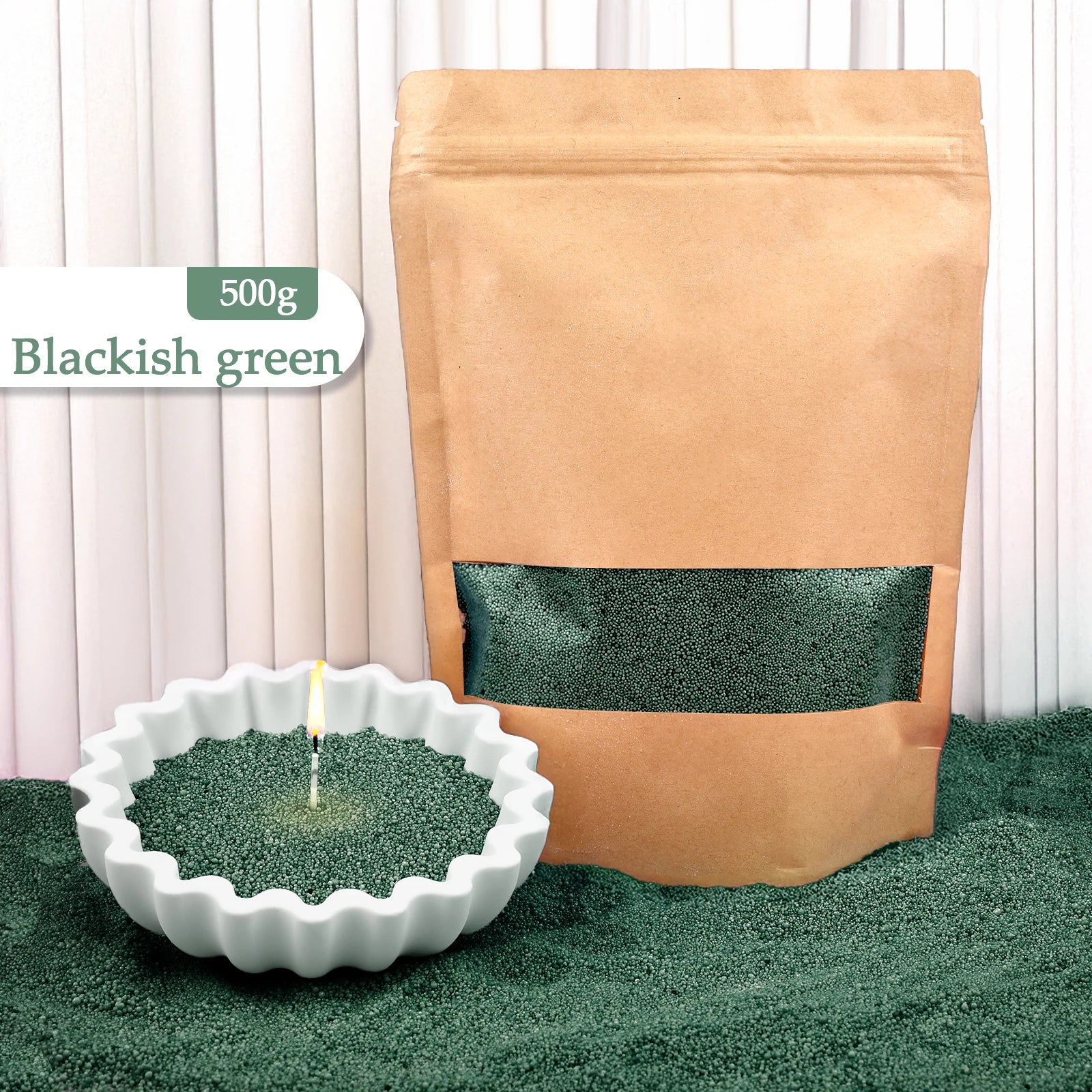 500g-1kg Sand Wax & Ice Flower Wax – DIY Scented Candle & Snowflake Wax Supplies