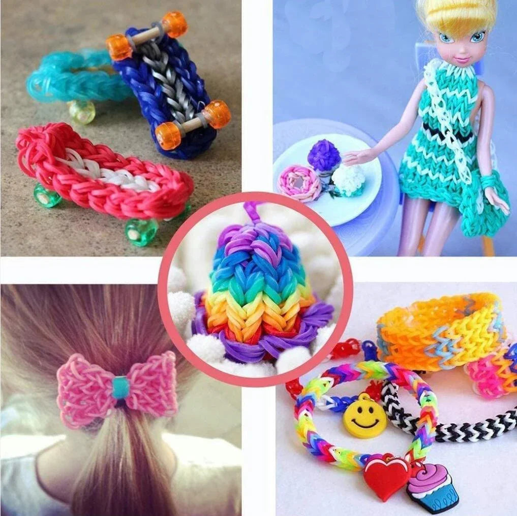 600-Piece Glow Loom Bands Kit – DIY Bracelets & Party Fun