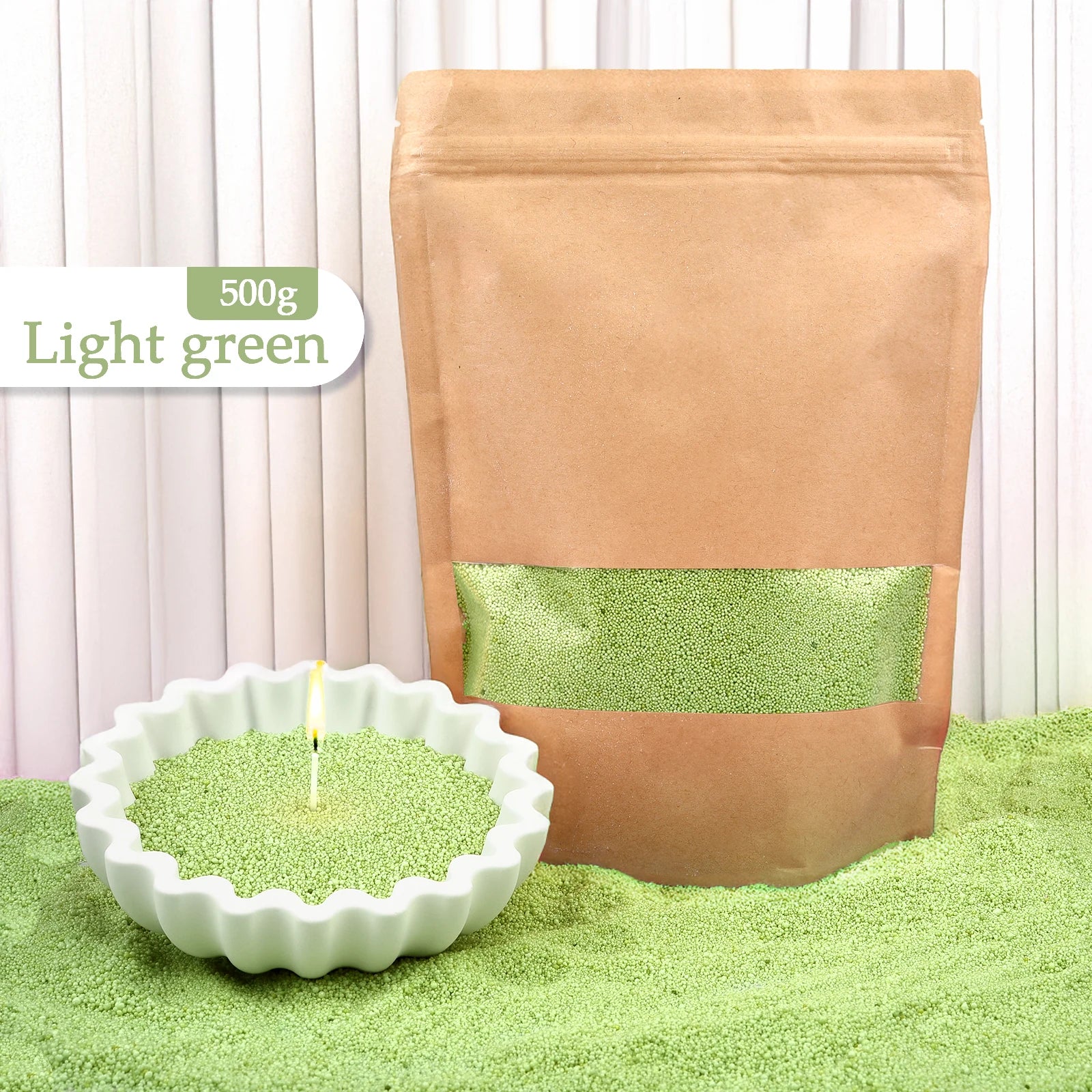 500g-1kg Sand Wax & Ice Flower Wax – DIY Scented Candle & Snowflake Wax Supplies