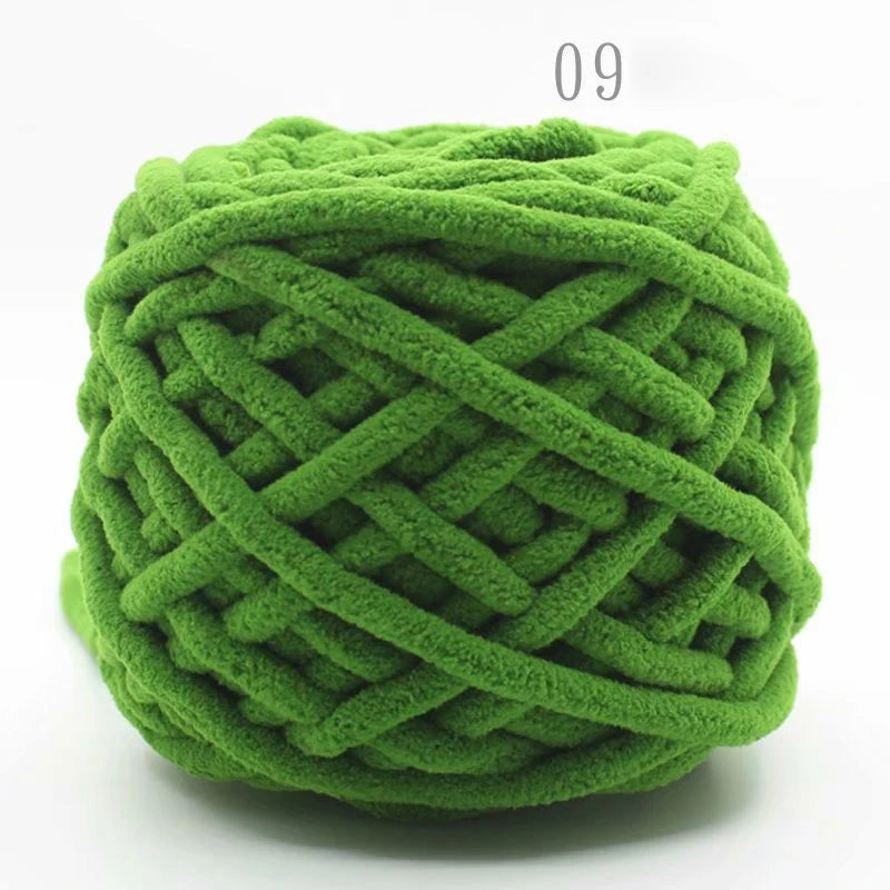 3PCS Chenille Knitting Yarn – 300g Soft Thick Cotton Blend
