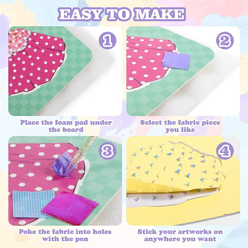 Fabric Art Frenzy DIY Dress-Up Craft Kit for Girls