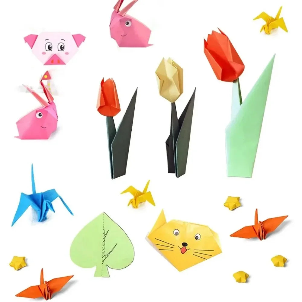 100pcs Square Origami Paper – Double-Sided Solid Colors, 20x20cm