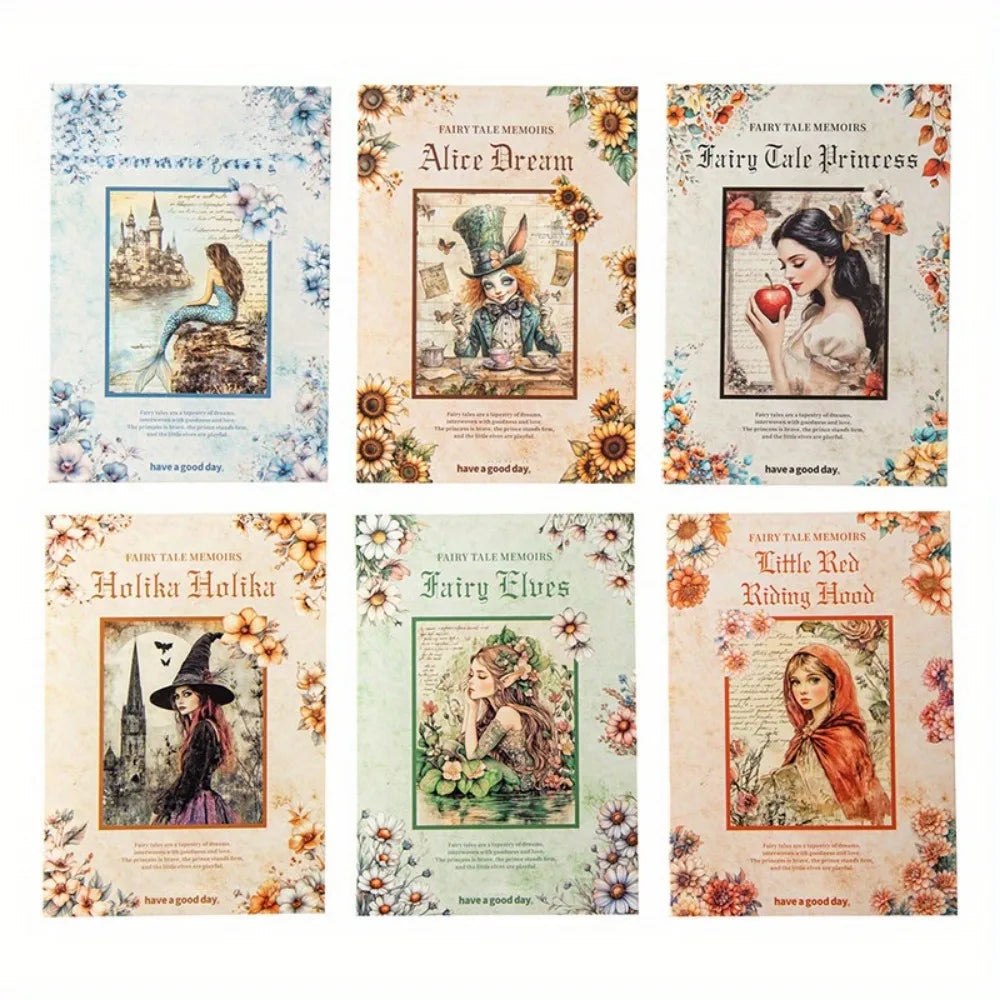 180pcs Fairy Tale Scrapbook Paper
