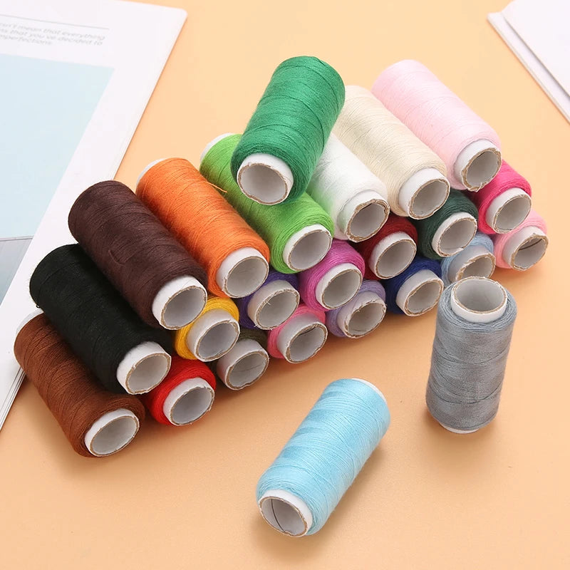 24-Color Polyester Sewing Thread Set – For Machine & Hand Use