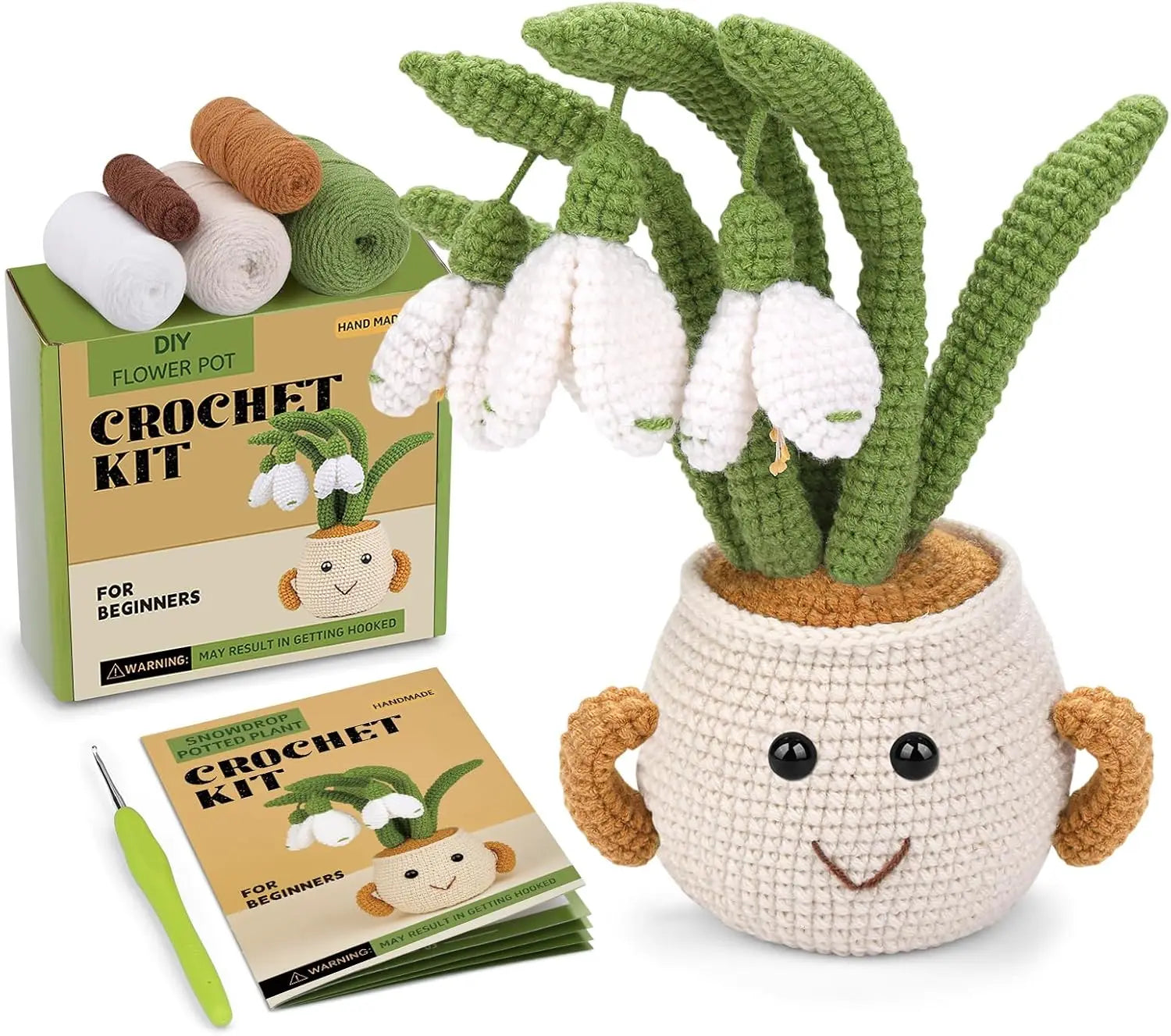 MIUSIE Sunflower & Tulip Crochet Starter Kit – DIY Craft for Beginners