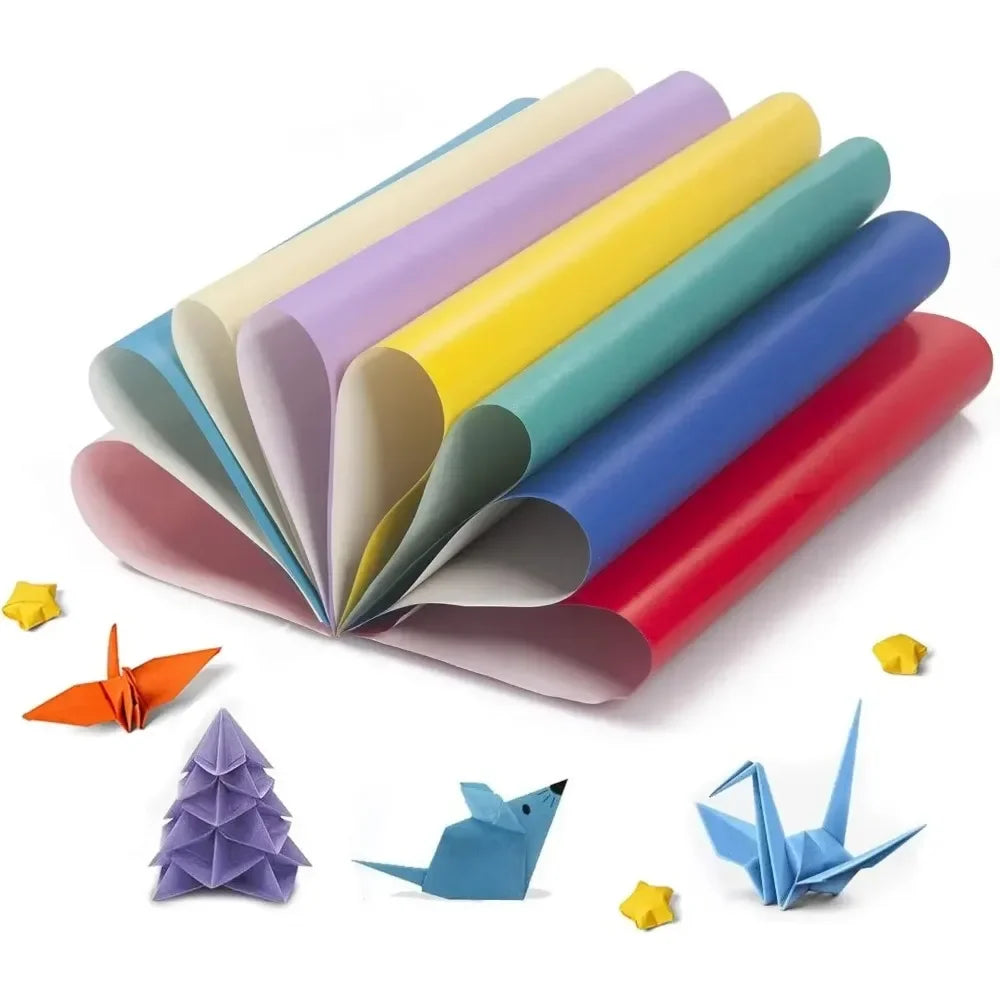 100pcs Square Origami Paper – Double-Sided Solid Colors, 20x20cm