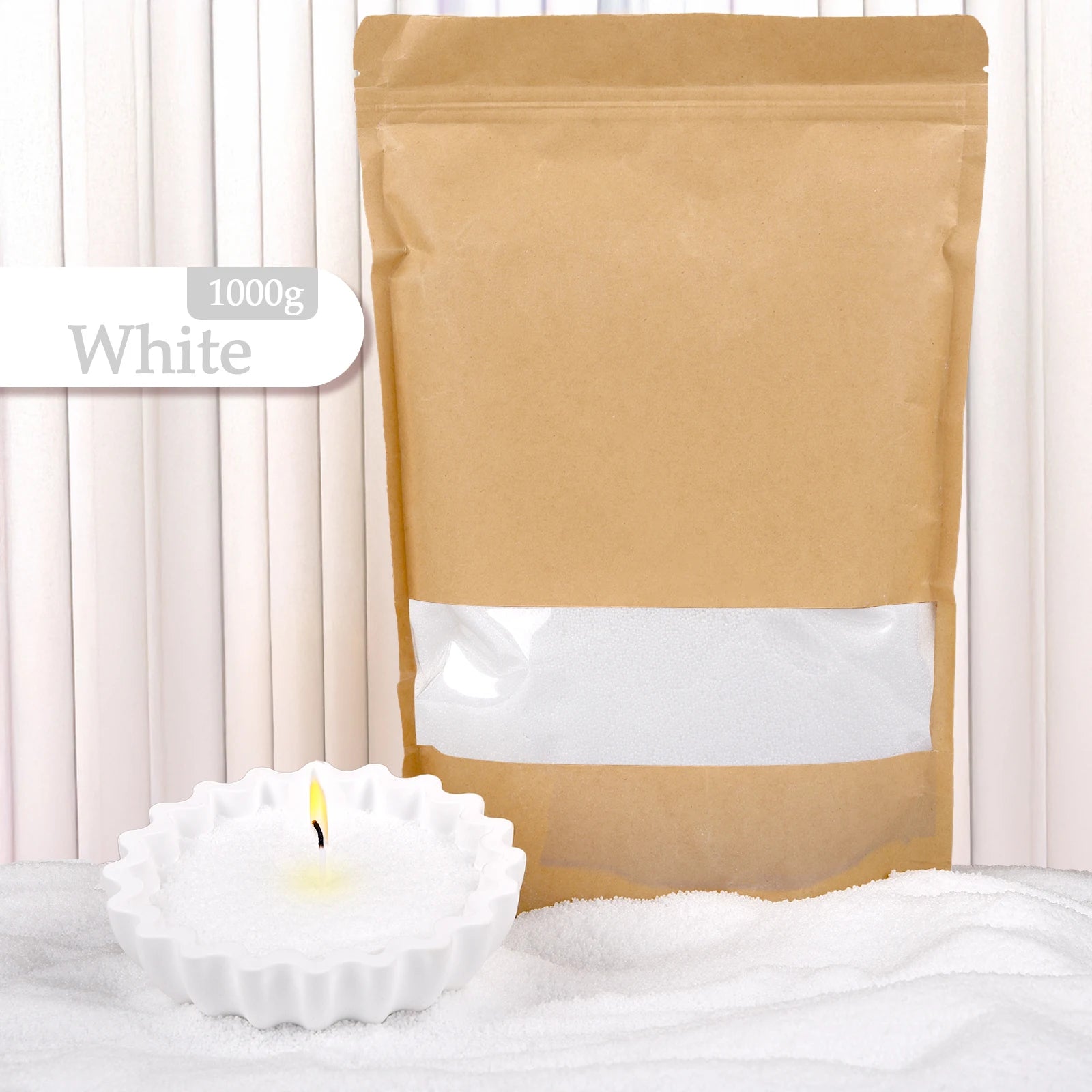 500g-1kg Sand Wax & Ice Flower Wax – DIY Scented Candle & Snowflake Wax Supplies