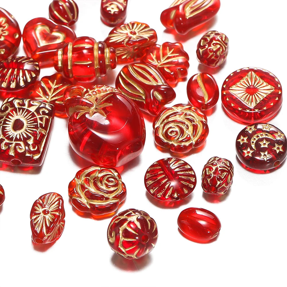 20g Mixed Classical Acrylic Spacer Beads for DIY Jewelry