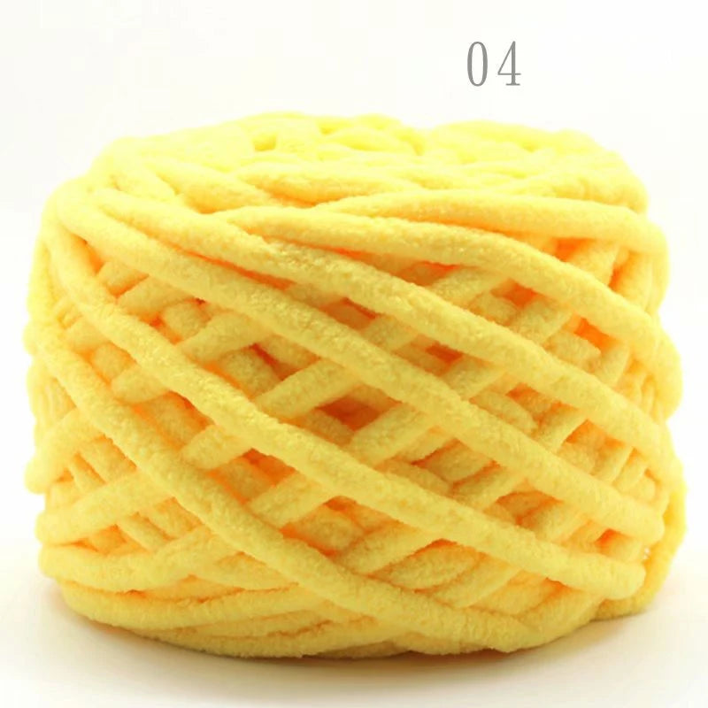 3PCS Chenille Knitting Yarn – 300g Soft Thick Cotton Blend