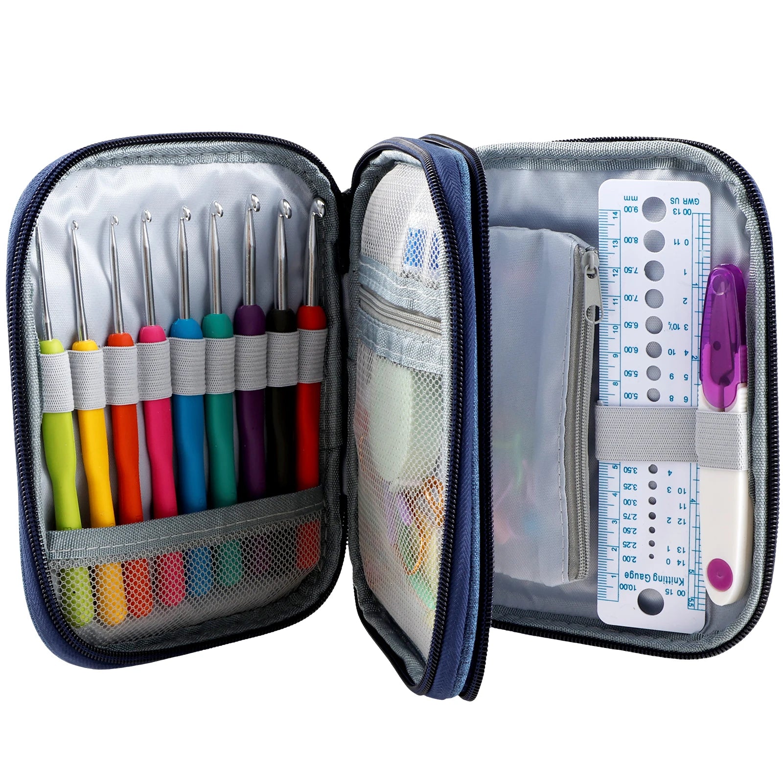 Soft Grip Ergonomic Crochet Needles with Storage Case