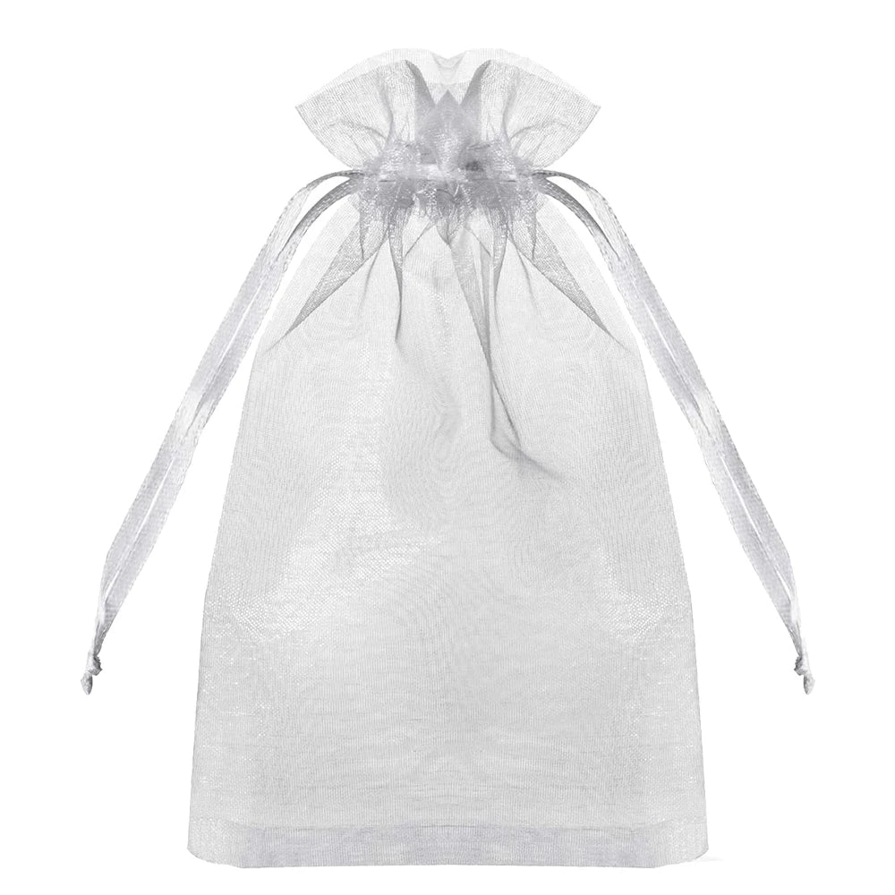 50-Piece Pink Organza Drawstring Bags – Small Gift Pouches