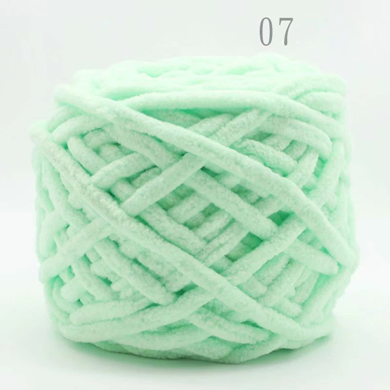 3PCS Chenille Knitting Yarn – 300g Soft Thick Cotton Blend