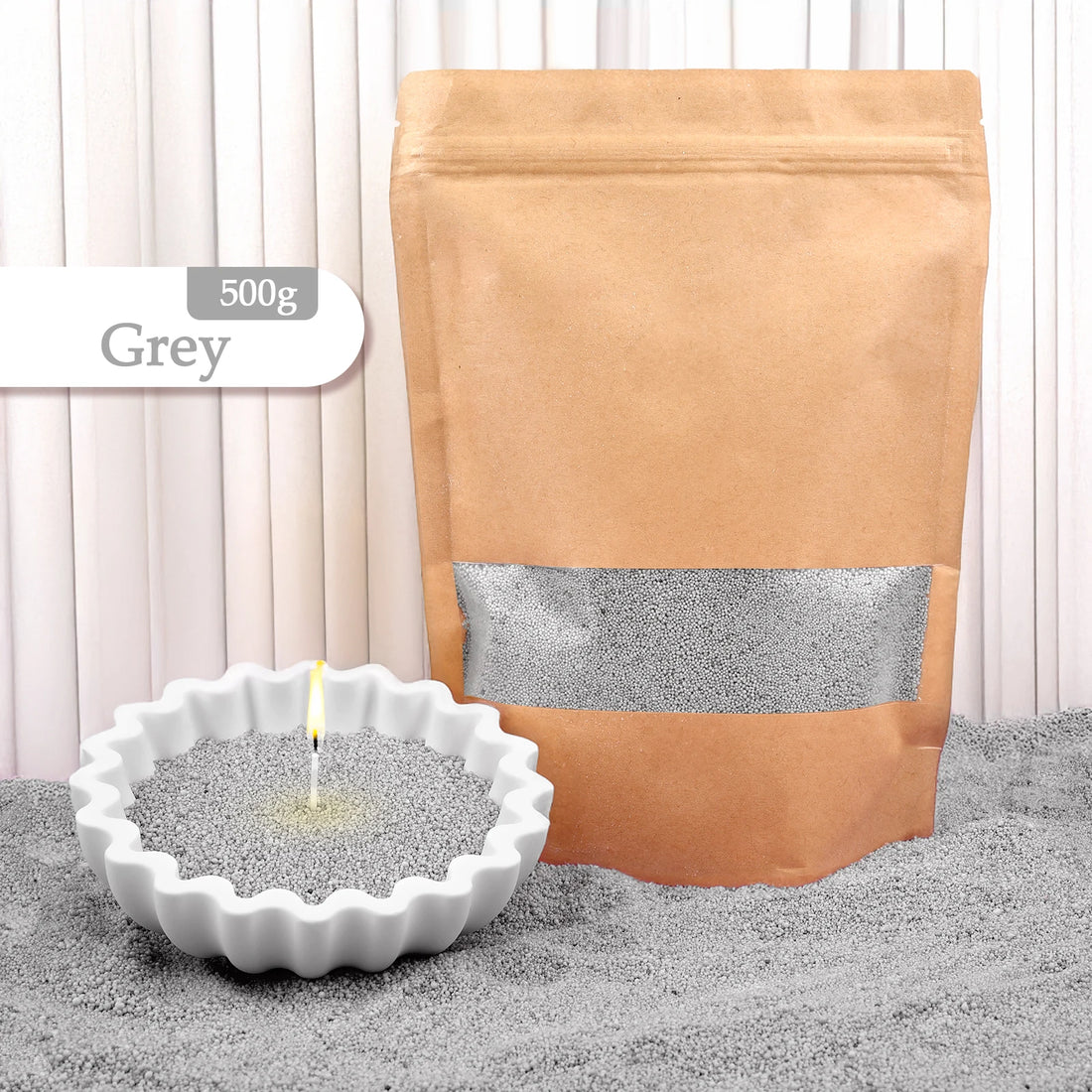 500g-1kg Sand Wax & Ice Flower Wax – DIY Scented Candle & Snowflake Wax Supplies