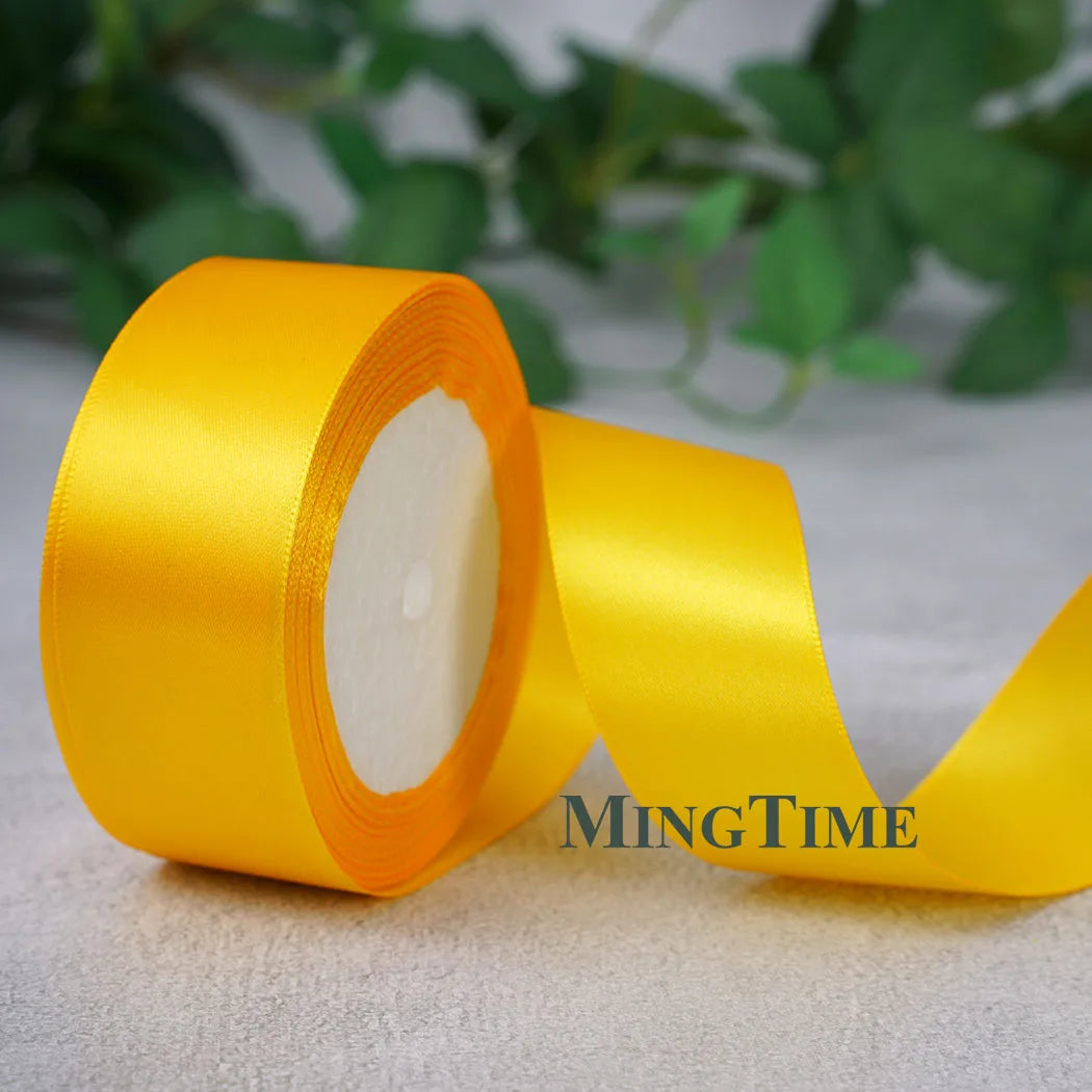 Satin Ribbon Roll – 22.8m Sage Gold for Gift Wrap & Crafts