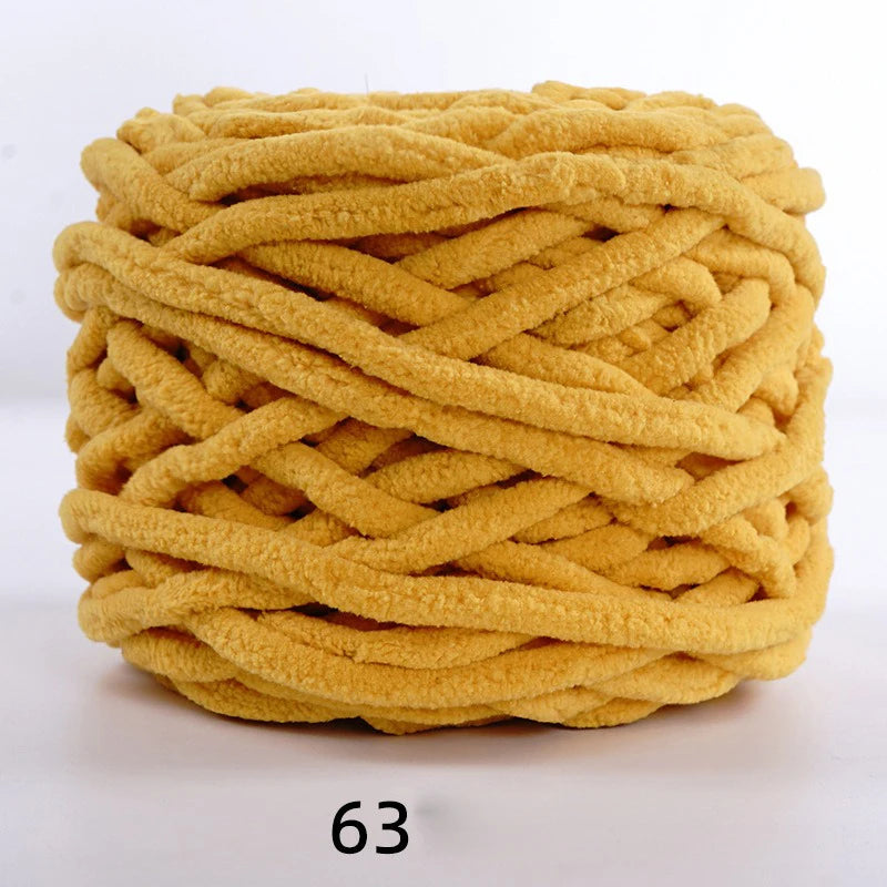3PCS Chenille Knitting Yarn – 300g Soft Thick Cotton Blend
