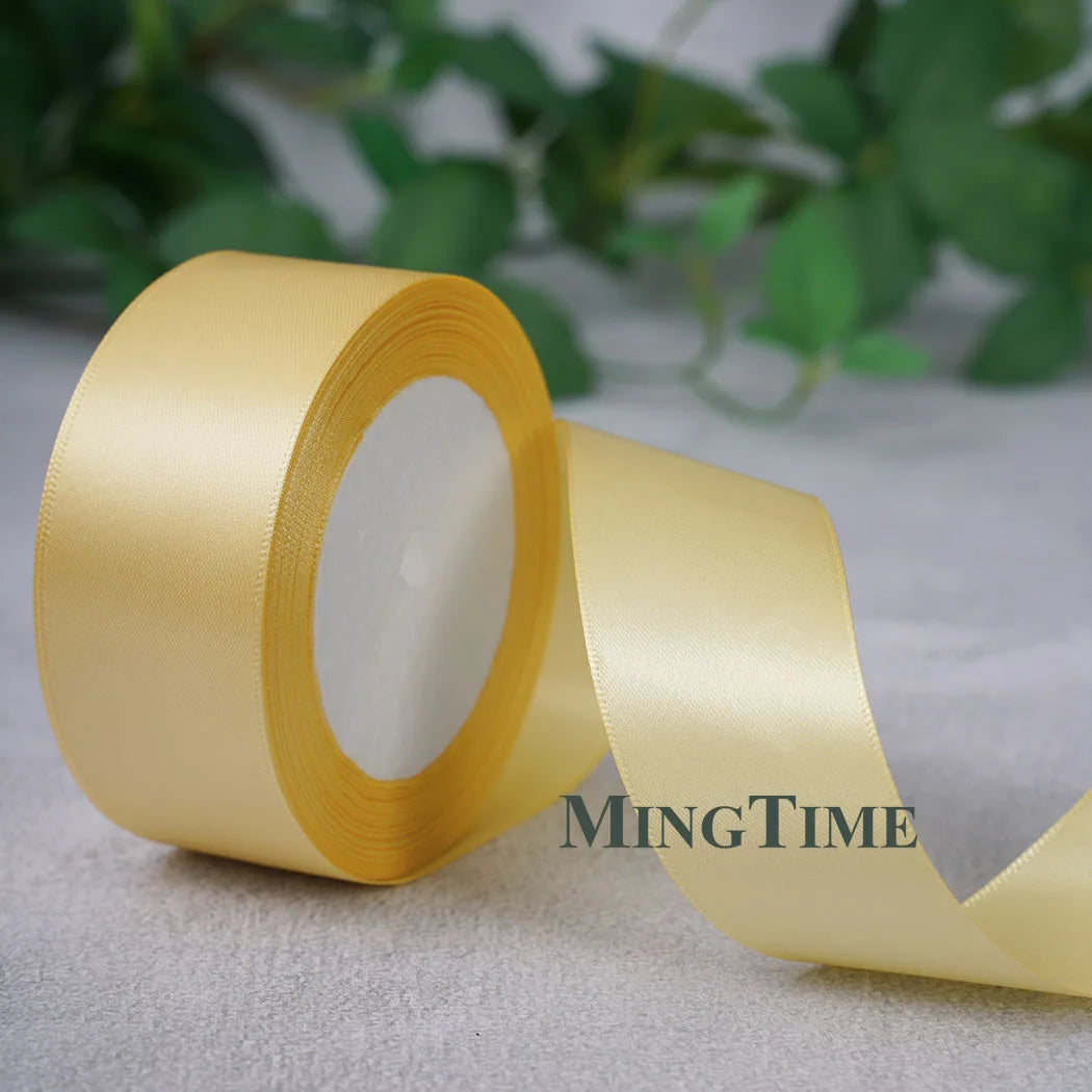 Satin Ribbon Roll – 22.8m Sage Gold for Gift Wrap & Crafts