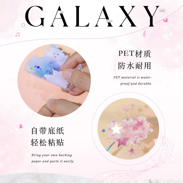 10-Piece PET Floral Stickers – Color Blending Series