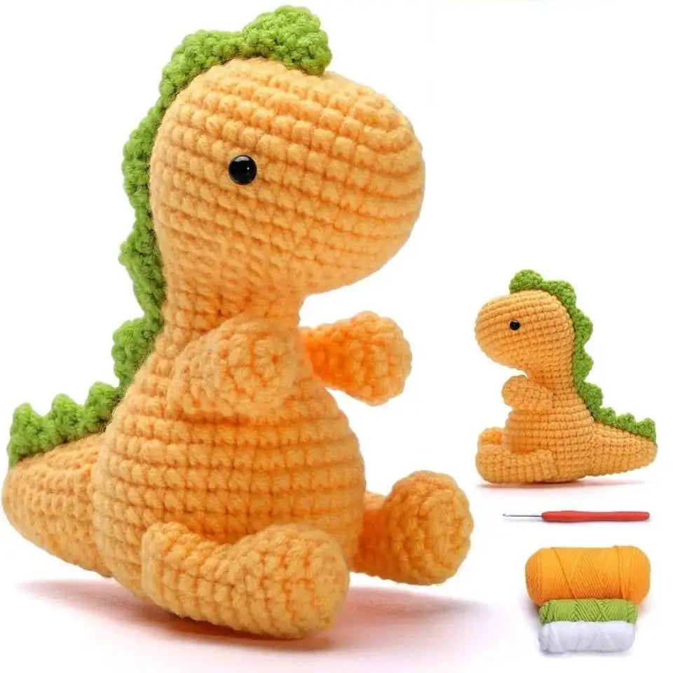 DIY Crochet Dinosaur Doll Kit – Complete Set